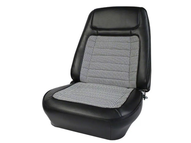 1969 Camaro deluxe bucket seat upholstery with houndstooth inserts for factory-style interior restoration
