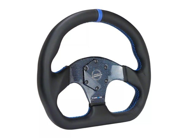Classic Corvette flat-bottom leather steering wheel for performance driving and improved grip
