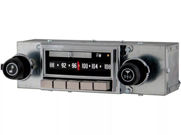 Classic Corvette AM/FM stereo Bluetooth radio with factory-style fit for audio system upgrades