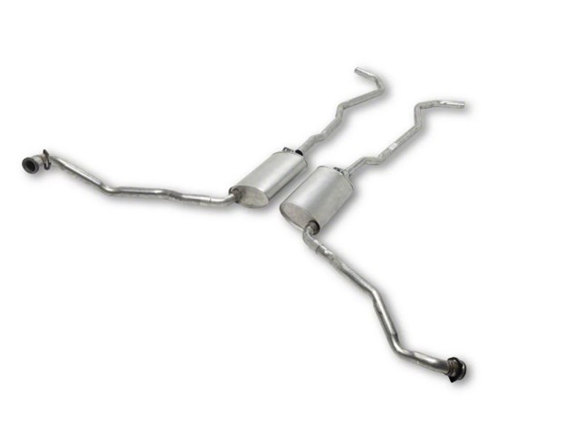 1969 Corvette big-block exhaust system with dual mufflers and pipes designed for manual transmission performance