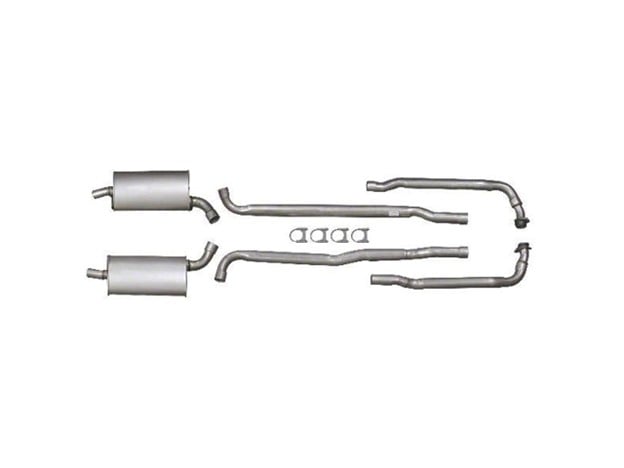 1966&ndash;1967 Corvette exhaust system kit with dual mufflers and pipes for small-block engine restoration
