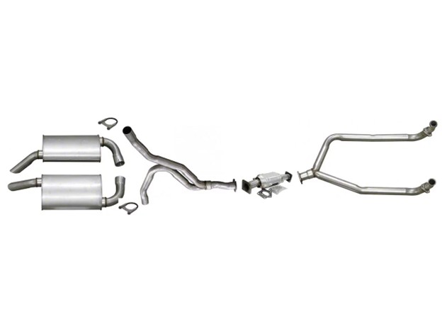 1980 Corvette small-block exhaust kit with dual mufflers and complete piping system for all transmissions