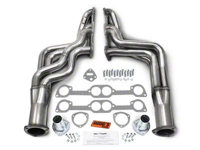 1-7/8-Inch Long Tube Headers; Stainless Steel (64-67 455 HO V8 GTO)