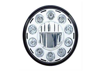 11 High Power LED 7 Crystal Headlight - Chrome