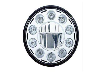 11 High Power LED 7 Crystal Headlight - Chrome