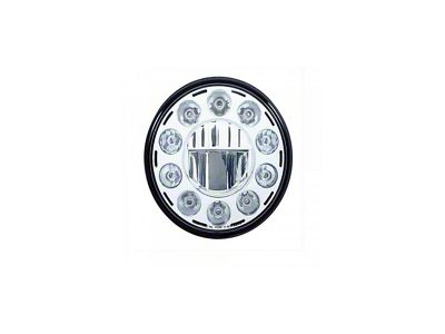 11 High Power LED 7 Crystal Headlight - Chrome