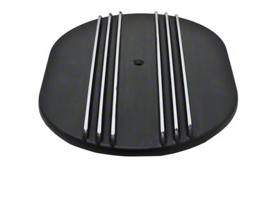 12 Partial-Finned Aluminum Oval Air Cleaner Assembly with Black Finish