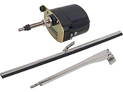 Wiper Motor/Arm Kit, Black, 12 Volt Universal (61-67 Econoline)