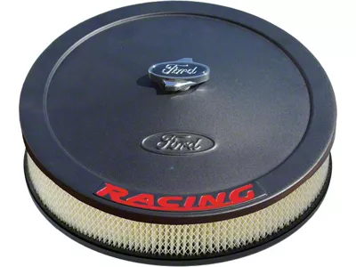 13 Air Cleaner Assembly with Black Crinkle Finish and Red Emblem