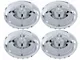 14 Chrome Spider-Style White Checkerboard Wheel Cover Set, 4 Pieces
