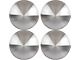 14 Moon Style Brushed Aluminum Look Stainless Steel Wheel Cover Set, 4 Pieces