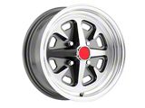 15 x 6 Legendary Magnum 400 Aluminum Alloy Wheel with Charcoal and Machined Finish, 4 x 4.5 Bolt Pattern (64-72 Mustang)