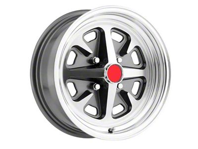 15 x 6 Legendary Magnum 400 Aluminum Alloy Wheel with Charcoal and Machined Finish, 4 x 4.5 Bolt Pattern
