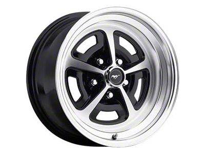 15 x 7 Legendary Magnum 500 Aluminum Alloy Wheel with Gloss Black and Machined Finish, 5 x 4.5 Bolt Pattern