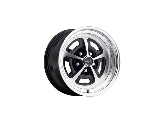 15 x 7 Legendary Magnum 500 Aluminum Alloy Wheel with Gloss Black and Machined Finish, 5 x 4.5 Bolt Pattern