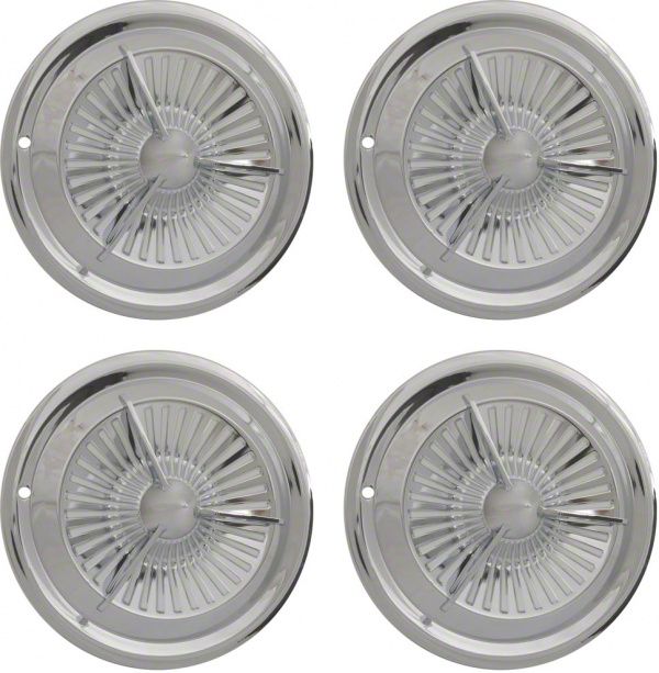 Ecklers Wheel Covers, Polara Tri-Bar, Chrome, 15, 4 Pc Set (64-73