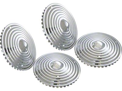 15 Chrome Starburst Wheel Cover Set, 4 Pieces