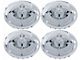 15 Chrome White Checkerboard Style Spider Wheel Cover Set, 4 Pieces