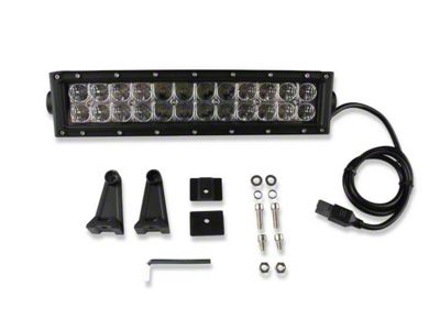 15 Long Straight Double Row LED Light Bar, Combo Spot/Flood, 72 watts, 5,760 Lumens - Chrome Outer Reflector