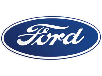 17 Long Ford Oval Decal with Clear Background