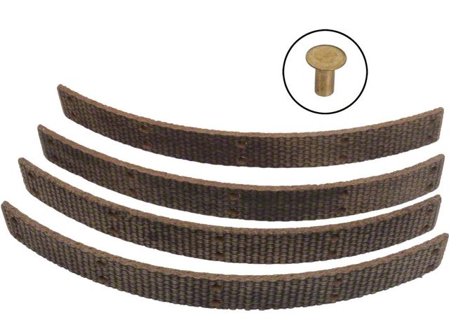 Brake Shoe Lining Set,Woven,Thick, F or R, Mod A. 1928-1931