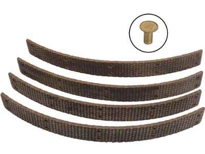 Brake Shoe Lining Set,Woven,Thick, F or R, Mod A. 1928-1931