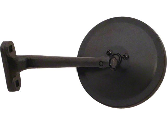 1928-1931 Model A Windshield Stanchion Post Mirror - Bolt-on Type - Black (Used from 1928 through early 1930 on the driver's side)
