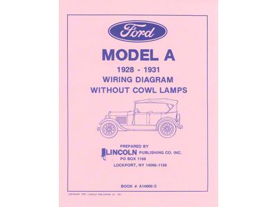 1928-31 Model A Electrical Wiring Diagram - Without Cowl Lamps