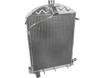 1930-1931 Ford Model A Radiator, 3 Row, 8 Fins Per Inch, Flat Tube