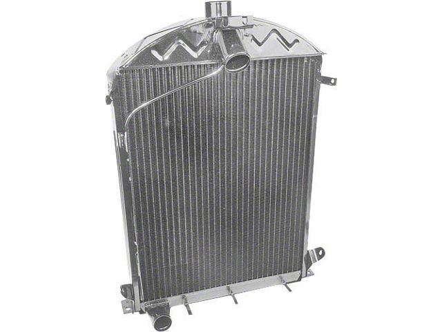Channeled Model A Radiator Ecklers Model A Radiator, 3 Row, 8 Fins Per Inch, Flat Tube (1930-1931 ...