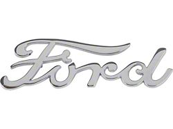 Ford Script Hood Emblem; Chrome (39-40 Ford Car; 1940 Ford Truck)
