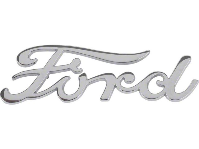 Ford Script Hood Emblem; Chrome (39-40 Ford Car; 1940 Ford Truck)