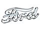 Ford Script Hood Emblem; Chrome (39-40 Ford Car; 1940 Ford Truck)