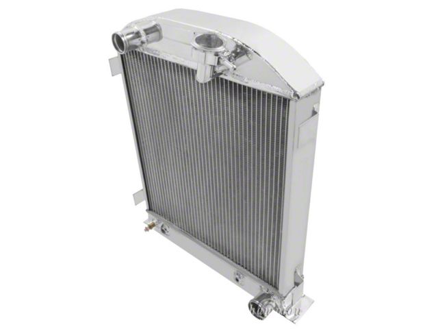 1932 Early V8 Ford 2-Row Champion Aluminum Radiator, for Cars with Chevy or Mopar V8 and 3 Chop