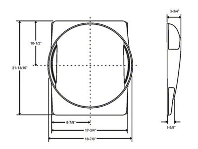 Fan Shroud - ABS Molded Plastic - With Pre-cut Fan Hole (1932 Ford Car)