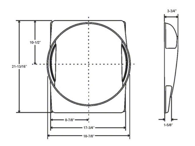 1932 Ford Passenger Fan Shroud - ABS Molded Plastic - With Pre-cut Fan Hole