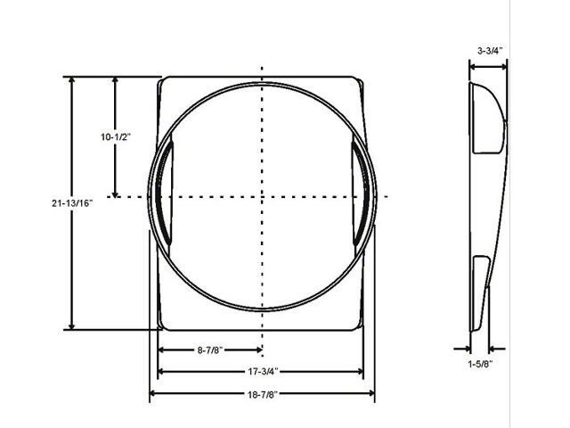 1932 Ford Passenger Fan Shroud - ABS Molded Plastic - With Pre-cut Fan Hole