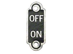 1933-1934 Ignition Switch On/Off Plate - Ford