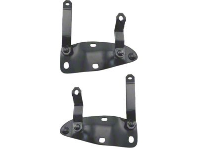 Hood Hinge Brackets; Black (38-40 Ford Car; 40-41 Ford Truck Sedan Delivery)