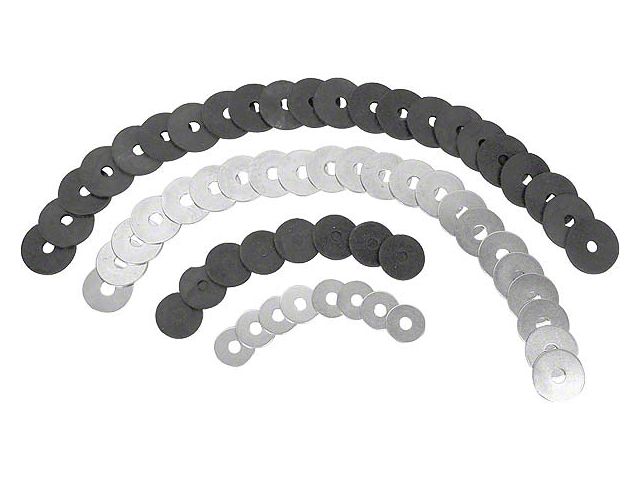 1939-1940 Ford Fender Washer Kit - 60 Pieces - Rubber & Metal