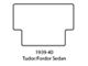 1939-1940 Ford Tudor Sedan QuietRide AcoustiTrunk Insulated Trunk Mat ('39 Deluxe Only)