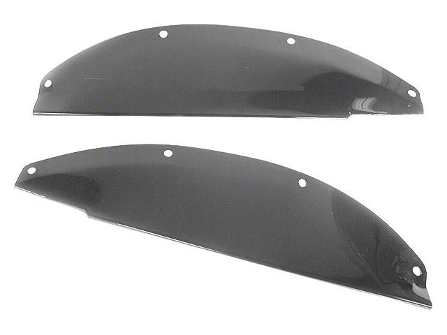 1939-1941 Fender To Grille Plates - Die-Stamped - Painted Black - Ford Sedan Delivery (Also 1940-1941 Pickup & 1941 Sedan Delivery)