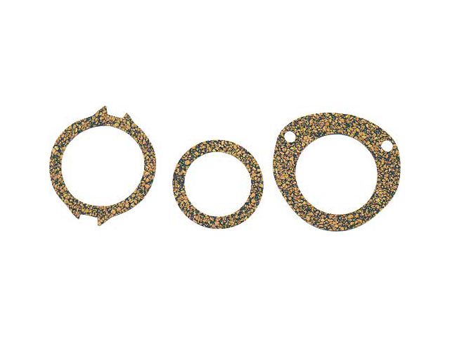 License Plate Lamp Lens Gasket Set/ 3 Pieces