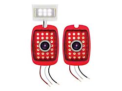 LED Taillight Lens Blue Dot L/R 40-53