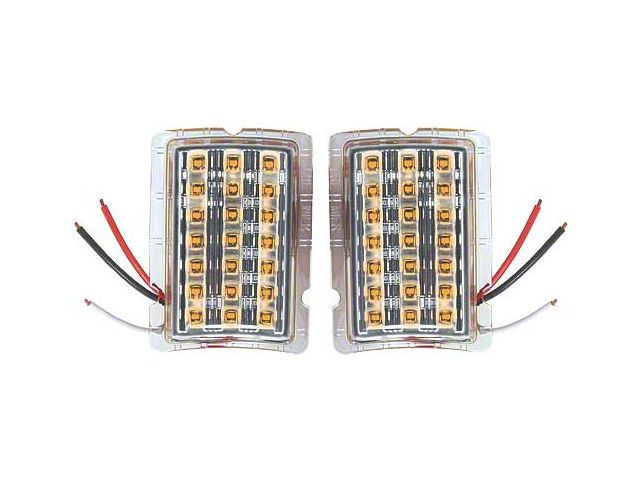 Turn Signal & Prkng Light Inserts/ 21 Amber Leds/ 12v