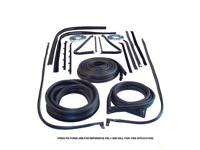 1947-1948 Chevy-GMC Truck Complete Weatherstrip Seal Kit - Models Without Weatherstrip Trim Groove, 3 Window Cab