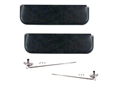 Sunvisor Kit Chrome Brackets/Black 47-53