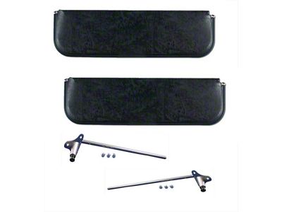 Sunvisor Kit Zinc Brackets/Black 47-53