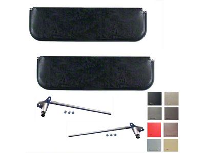 Sunvisor Kit Zinc Brackets/Red 47-53