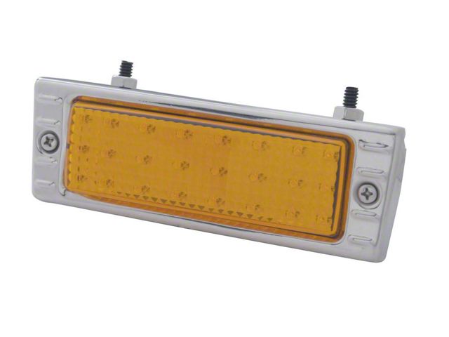 1947-1953 Chevy Truck Parking Light- LED With Amber Lens And Chrome Bezel